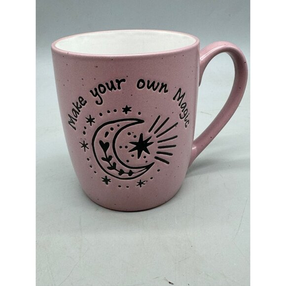 Sheffield home Pink Ceramic Mug With "Make Your Own Magic" Design 16 Oz READ - Picture 2 of 4